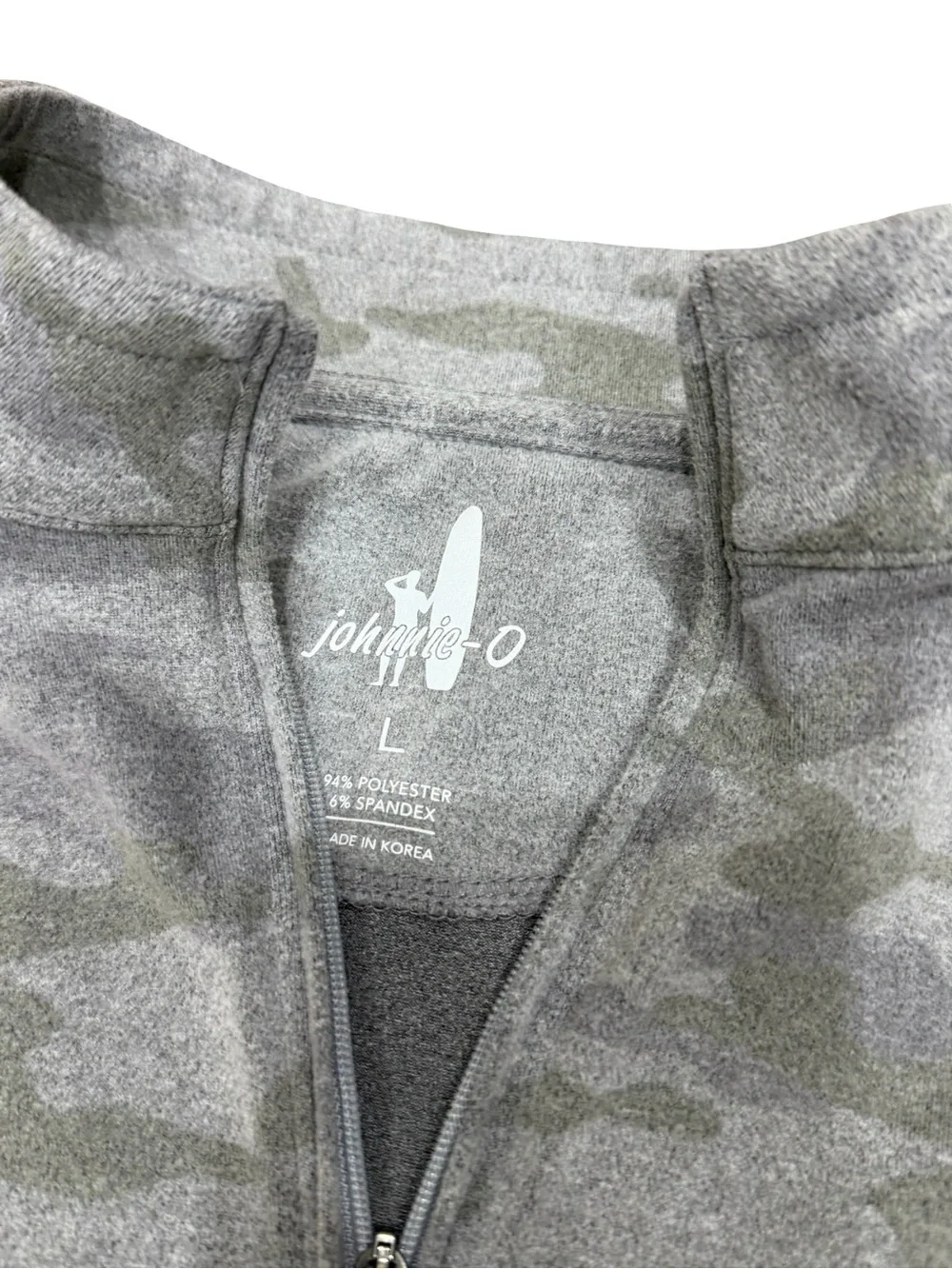 ✨ Johnnie-O Alabama Crimson Tide Gray Camo Quarter Zip Pullover Men’s Large - Picture 5 of 12